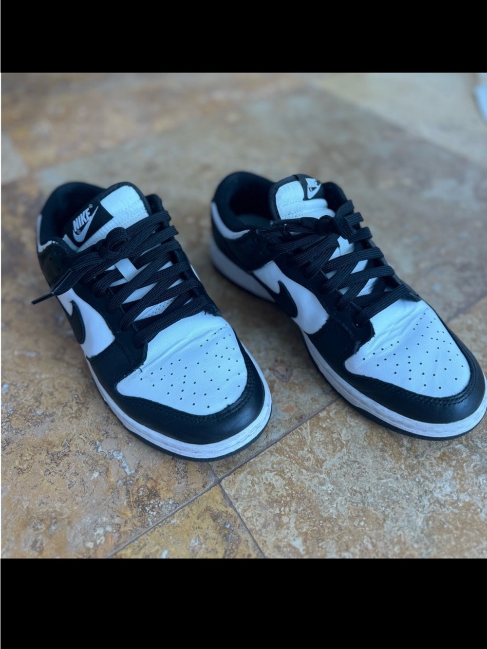 Nike Dunk Low Black White Panda Sneakers | Women’s Size 8.5 - Picture 3 of 4